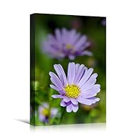 Canvas Wall Art Purple Fields Bohemian Colorful Floral Group Multicolor Photography - 12x18 inches
