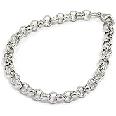 10pcs 304 Stainless Steel Cable Chain Bracelets Stainless Steel Color Metal Cross Chains with Lobster Claw Clasps 8-1/2 inch for DIY Valentine's Necklace Bracelet Crafts Making