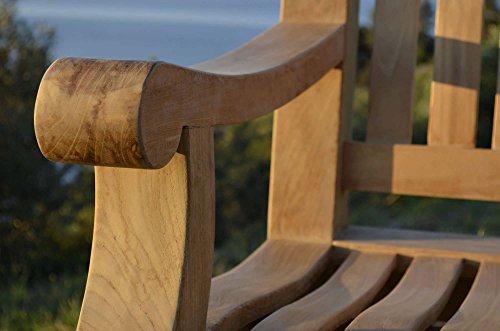 MALO Garden Hochwertige Teak VIERSITZER Parkbank Elefantenbank Gartenbank Sitzbank Garten Bank – Bild 7