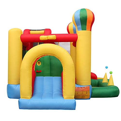 RETRO JUMP Inflatable Bounce House Slide Jumping Climbing Balloon 6 in 1 Playhouse with Blower - Thumbnail 3