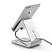 elago M2 Phone Stand [Silver] - Premium Aluminum, Angled for Video Calls, Cable Management, Aluminum Phone Stand Compatible with iPhones, Galaxy, and Other Smartphones