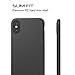 LUVVITT Svelte Case with Slim Fit Hard Shell and Soft Feel Non Slip Coating Compatible Designed for Apple iPhone Xs/X (2017-2018) - Matte Black