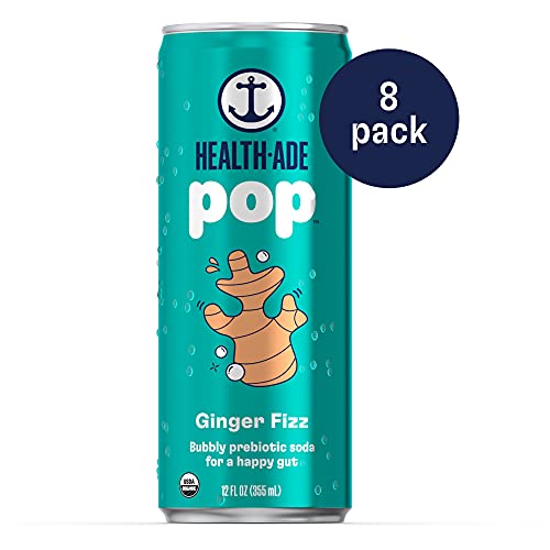 HealthAde Pop Vegan Organic Prebiotic Soda for Gut Health, Healthy