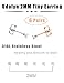 Udalyn 6 Pairs Tiny 2mm Stainless Steel Stud Earrings For Mens Womens CZ Earrings Set