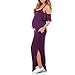 Women's Cold Shoulder Maternity Dress with Pockets - Made in USA