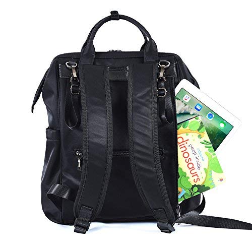 Baby Diaper Bags Backpack-Smart Organizer Large Capacity Multifunction,Stylish for Women and Men,Bonus Travel Changing Pad， Black,BJ03 - Thumbnail 2