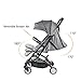 Airplane Lightweight Compact Travel Stroller - One Hand Fold,Umbrella Stroller,Full Recline Up 170, Pull Handle, Includes Rain Cover, Cup Holder, Baby Infant Toddler Up to 4 Years (Black)