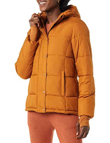 Amazon Essentials Womens Heavyweight Quilted Long-Sleeve Hooded Puffer Coat (Available in Plus Size)