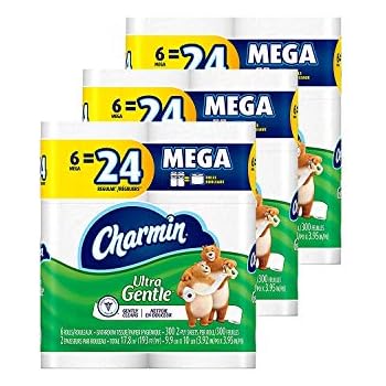 Charmin Ultra Gentle Toilet Paper, 18 Mega Rolls (Equal to 72 Regular Rolls)