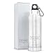 Futurepace Tech Brushed Silver Stainless Steel Water Bottle 20oz BPA Free Cold or HOT for Hours, Box - for Office Gym Fitness, Cycling, Running, Travel, Also See Our Packs