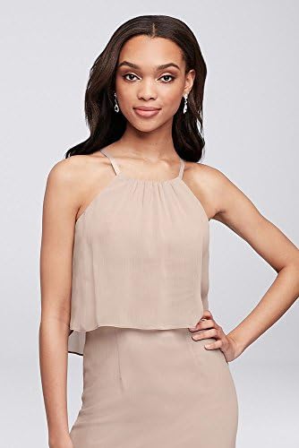 david's bridal crinkle chiffon dress