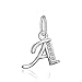BORUO 925 Sterling Silver Cubic Zirconia A-Z Initial Letters Alphabet Dangling charms Pendant