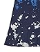 Lotusmile Summer Shirts for Women Loose, Short Sleeve Tops V Neck A Line Floral Printed Tunic Blouse L Dark Blue