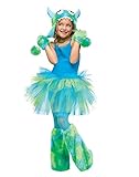 Green Monster Hoodie Costume Girls Medium