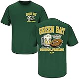 Green Bay Packer Fans. Green Bay Drinking Town Forest Green T-Shirt (S-3X)