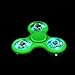 Iusun LED Hand Spinner Flashing EDC Anti-Stress Fidget Finger Toys Light Up ADD ADHD Gift (With Switch) (Green 2)