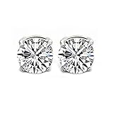 1 Pair Clear Crystal Magnet Earrings Mens Womens Earrings Ear Studs