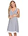 Ekouaer Womens Sleeveless Maternity Pregnancy and Breastfeeding Nursing Nightgown S-XXL