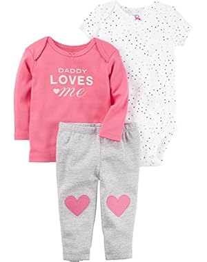 Baby Girls' 3-Piece Heart Set