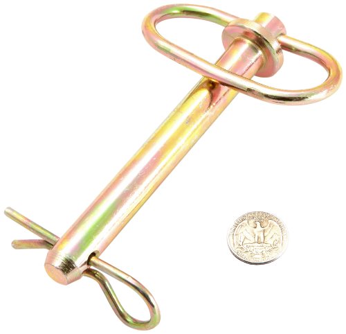 Forney 61330 Hitch Pin, Yellow Zinc, 5/8-Inch-by-4-1/2-Inch