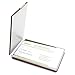 Rerii Business Card Holder Leather Surface Stainless Steel Business Card Case Name Card Holder (Brown D)