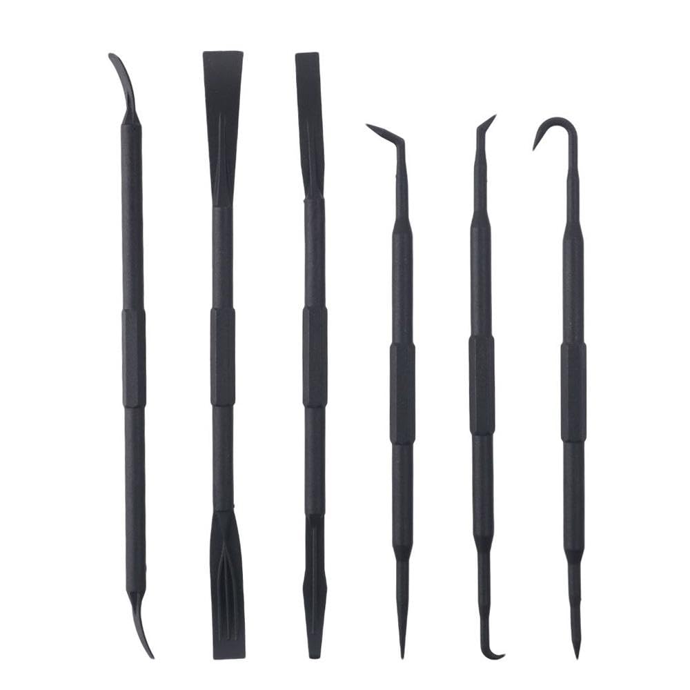 6 Pcs Non-Marring Hook and Pick Set, Black Tool Replacement Car Accessories Parts for Car, Vehicle, Automotive Audio Equipment