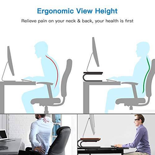 image for Wood Monitor Stand - Computer Monitor Stand Riser with 14.5 Inch Wood 