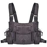 Womdee Universal Radio Chest Harness, Adjustable Chest Rig Bag for Tow Way Radio Walkie Talkie