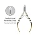 FANTCEN Cuticle Nipper 1/2 Jaw Cuticle Clippers Professional Golden Cuticle Remover Trimmer Cutter Scissor Double Spring Stainless Steel for Manicure DIY