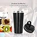 Moonice New Shaker Bottle, Stainless Steel, with Heat-Resistant Handle,Keeps Liquids Hot or Cold with Double Wall Vacuum Insulated Sweat Proof Shaking Water Coffee Cup for Home,Office,School