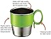 Innobaby Din Din Smart Stainless Steel Cup (9 oz) with Handle for Babies, Toddlers and Kids. BPA Free, Green