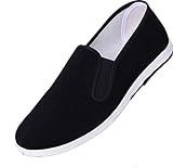 Unisex Martial Art Kung Fu Chinese Traditional Cloth Tai Chi Old Beijing Shoes Black