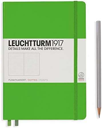 Leuchtturm Notebook Medium (A5), Hardcover, Dotted, 249 Numbered Pages (Fresh Green)