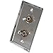 Seismic Audio SA-PLATE20 Stainless Steel Wall Plate with Dual 1/4-Inch TS Mono Jacks