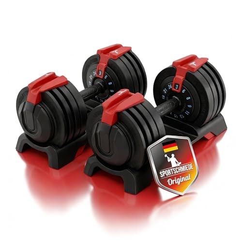 SPORTSCHMIEDE Hanteln Set verstellbar als Kurzhanteln fürs Home Gym