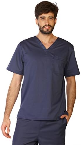 LifeThreads Contego Men's Scrub Top - Fluid Resistant - Unisex - Navy Blue - XXX-Large