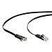 InstallerParts 35Ft Cat 6 Flat Patch Cable Black -- Professional Series -- 50 Micron Gold Plated RJ45 Connectors -- Ethernet Data Network