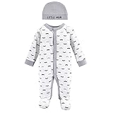 Luvable Friends Baby Preemie Sleep N Play & Cap, Mustache