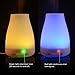 Qedertek 100ml Essential Oil Diffuser, Portable Ultrasonic Humidifier with Adjustable Mist Mode, Waterless Auto Shut-off and 7 Colors Light Changing for Spa, Yoga, Home, Bedroom (Smooth Surface)