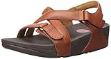 FitFlop Women's The Skinny Leather Sandals Flip Flop, Dark Tan, 8 M US