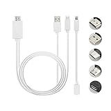 Phone to TV Cable,Phoebe168 6.5 Feet 11 Pin and 5 Pin MHL Micro USB to HDMI Adapter Cable 1080P HDTV for Samsung Galaxy S5/S4/S3/Note 2/Note3 Galaxy Tab 3 8.0/3 10.1,Galaxy Note 8,Note Pro 12.2