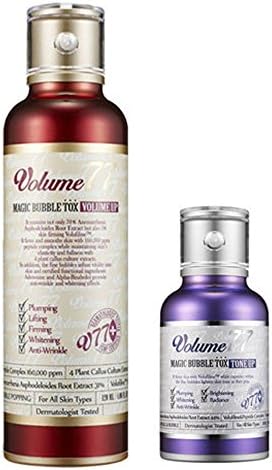 [Pion Tech]Volume 77 Magic Buble Tox Volum Up 4.3oz and Tone Up 1.8oz Set/Awarded Derma Brand Chosen as Best brand in 2016 by Female Consumers/Peptide/Volufiline