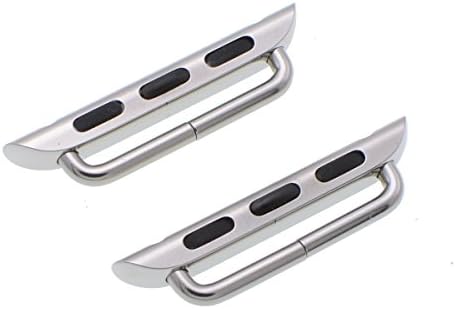 LuxuryJOY Apple Watch adapter Iwatch connector Aluminum&amp;Stainless Steel for Series 1&amp;2 (Silver 42mm)