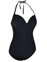 Firpearl Traje de baño de una pieza para dama, traje de baño con control de barriga