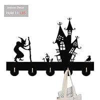 Haunted House Witch Door Hooks,The Nightmare Before Christmas Cartoon Animation Coat Hooks,Key Holder,Key Hanger for Wall、Entryway and Living Room -Unigue Gift-20LB(Max)