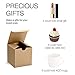 GSSUSA Small Gift Boxes 50-Pack 4x4x4 Brown Gift Boxes with Lids for Gifts, Crafting, Cupcake Boxes, Individual Cupcake Containers, Wedding Party Favor