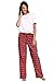 CYZ Women's 100% Cotton Super Soft Flannel Plaid Pajama/Lounge Pants-F17003-M