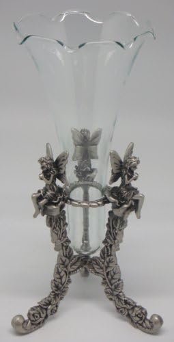 7½" In. Tall 3 Cherubs on Roses Tripod Vase (Item # 200)