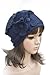 Flower Trimmed Womens Wool Beanie Cap Dress Crochet Hat A125