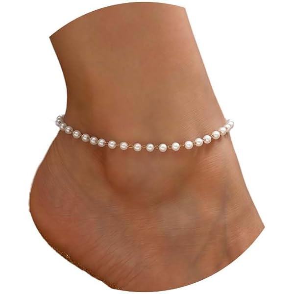 Boho Summer Style Multilayer Silver Chains Turquoise Beads Anklet Foot